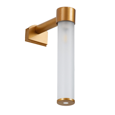 GloboStar® ELSA 60407 Μοντέρνο Φωτιστικό Τοίχου - Απλίκα Καθρέπτη Μπάνιου - Πίνακα 1 x G9 360° AC 220-240V IP44 Μ3.5 x Π13.5 x Υ20cm - Χάλκινο - 5 Χρόνια Εγγύηση