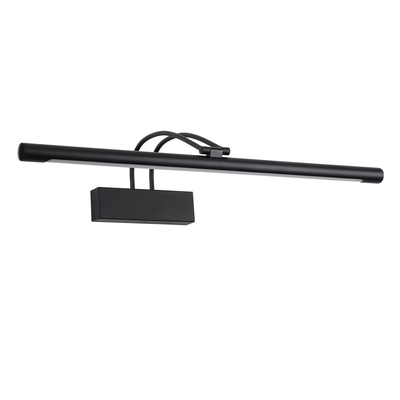 GLOBOSTAR® LAURA 60424 Μοντέρνο Φωτιστικό Τοίχου - Απλίκα Καθρέπτη Μπάνιου LED 12W 1400lm 120° AC 220-240V IP20 Φυσικό Λευκό 4500K - Lumileds SMD Chip & TÜV SÜD Driver - Μαύρο Ματ - Μ60 x Π27 x Υ13cm - 3 Χρόνια Εγγύηση