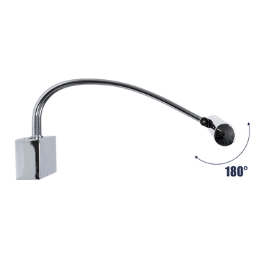 GloboStar® LAURA 60426 Μοντέρνο Φωτιστικό Τοίχου - Απλίκα Καθρέπτη Μπάνιου - Πίνακα LED 12W 1400lm 120° AC 220-240V IP44 Μ60 x Π27 x Υ13cm - Φυσικό Λευκό 4500K - Χρώμιο Νίκελ - 3 Χρόνια Εγγύηση