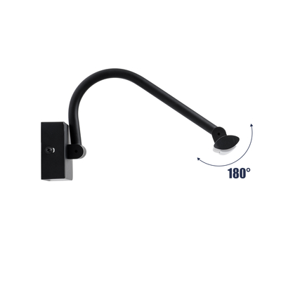 GLOBOSTAR® MIRA 60432 Μοντέρνο Φωτιστικό Τοίχου - Απλίκα Καθρέπτη Μπάνιου LED 12W 1400lm 120° AC 220-240V IP20 Φυσικό Λευκό 4500K - Lumileds SMD Chip & TÜV SÜD Driver - Μαύρο Ματ - Μ60 x Π20 x Υ13cm - 3 Χρόνια Εγγύηση