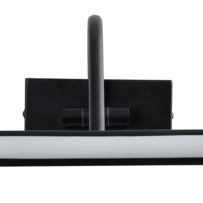 GLOBOSTAR® MIRA 60432 Μοντέρνο Φωτιστικό Τοίχου - Απλίκα Καθρέπτη Μπάνιου LED 12W 1400lm 120° AC 220-240V IP20 Φυσικό Λευκό 4500K - Lumileds SMD Chip & TÜV SÜD Driver - Μαύρο Ματ - Μ60 x Π20 x Υ13cm - 3 Χρόνια Εγγύηση