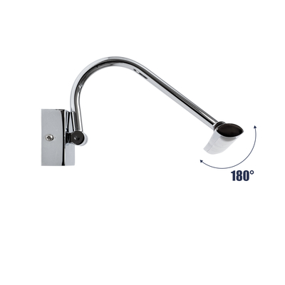 GLOBOSTAR® MIRA 60434 Μοντέρνο Φωτιστικό Τοίχου - Απλίκα Καθρέπτη Μπάνιου LED 12W 1400lm 120° AC 220-240V IP20 Φυσικό Λευκό 4500K - Lumileds SMD Chip & TÜV SÜD Driver - Νίκελ Χρώμιο - Μ60 x Π20 x Υ13cm - 3 Χρόνια Εγγύηση