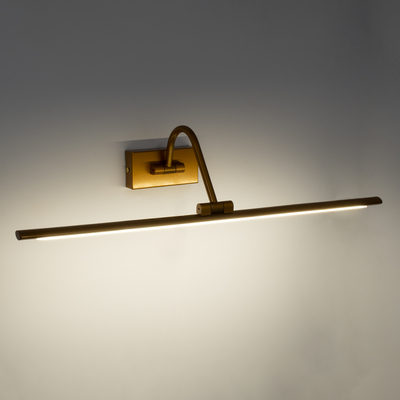 GLOBOSTAR® MIRA 60435 Μοντέρνο Φωτιστικό Τοίχου - Απλίκα Καθρέπτη Μπάνιου LED 12W 1400lm 120° AC 220-240V IP20 Φυσικό Λευκό 4500K - Lumileds SMD Chip & TÜV SÜD Driver - Χάλκινο - Μ60 x Π20 x Υ13cm - 3 Χρόνια Εγγύηση