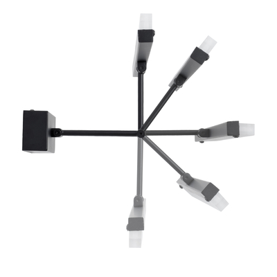 GloboStar® MARA 60446 Μοντέρνο Φωτιστικό Τοίχου - Απλίκα Καθρέπτη Μπάνιου - Πίνακα LED 12W 1400lm 120° AC 220-240V IP44 Μ60 x Π15 x Υ13cm - Φυσικό Λευκό 4500K - Μαύρο - 3 Χρόνια Εγγύηση