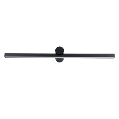 GloboStar® ROSA 60450 Μοντέρνο Φωτιστικό Τοίχου - Απλίκα Καθρέπτη Μπάνιου - Πίνακα LED 12W 1400lm 120° AC 220-240V IP44 Μ60 x Π15 x Υ7cm - Φυσικό Λευκό 4500K - Μαύρο - 3 Χρόνια Εγγύηση