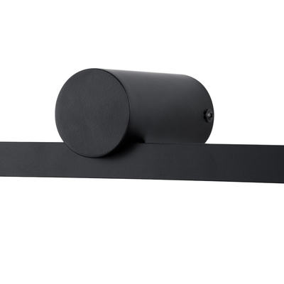 GloboStar® ROSA 60450 Μοντέρνο Φωτιστικό Τοίχου - Απλίκα Καθρέπτη Μπάνιου - Πίνακα LED 12W 1400lm 120° AC 220-240V IP44 Μ60 x Π15 x Υ7cm - Φυσικό Λευκό 4500K - Μαύρο - 3 Χρόνια Εγγύηση