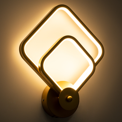 GLOBOSTAR® ANNA 61087 Μοντέρνο Φωτιστικό Τοίχου - Απλίκα LED 15W 1800lm 300° AC 220-240V IP20 Ρυθμιζόμενο Λευκό CCT με On/Off 2700K/4500K/6000K - Lumileds SMD Chip - Χρυσό Βούρτσας - Μ25 x Π8 x Υ30cm - 3 Χρόνια Εγγύηση