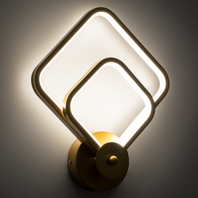 GLOBOSTAR® ANNA 61087 Μοντέρνο Φωτιστικό Τοίχου - Απλίκα LED 15W 1800lm 300° AC 220-240V IP20 Ρυθμιζόμενο Λευκό CCT με On/Off 2700K/4500K/6000K - Lumileds SMD Chip - Χρυσό Βούρτσας - Μ25 x Π8 x Υ30cm - 3 Χρόνια Εγγύηση