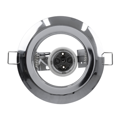 GLOBOSTAR® ACIDA 77847 Χωνευτή Βάση για Σποτ R63 με Ντουί E27 IP20 - Νίκελ Χρώμιο - Μ11 x Π11 x Υ11cm / Q9cm