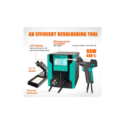 GloboStar® 79994 Proskit SS-331H Desoldering Station - Επαγγελματικός Σταθμός Αποκόλλησης Ρεύματος 140W AC 220-240V με Ρύθμιση Θερμοκρασίας 160°C έως 480°C Μ13 x Π18.5 x Υ16cm