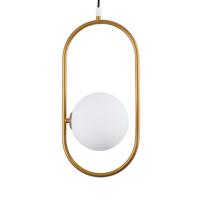 GLOBOSTAR® HAMBURG 00590 Μοντέρνο Κρεμαστό Φωτιστικό Οροφής με Ντουί 1 x G9 AC 220-240V IP20 - Χρυσό & Λευκό - Μ20 x Π15 x Υ40cm