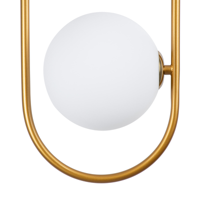 GLOBOSTAR® HAMBURG 00590 Μοντέρνο Κρεμαστό Φωτιστικό Οροφής με Ντουί 1 x G9 AC 220-240V IP20 - Χρυσό & Λευκό - Μ20 x Π15 x Υ40cm