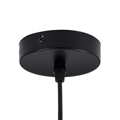 GLOBOSTAR® HAMBURG 00591 Μοντέρνο Κρεμαστό Φωτιστικό Οροφής με Ντουί 1 x E14 AC 220-240V IP20 - Μαύρο & Λευκό - Μ25 x Π20 x Υ50cm