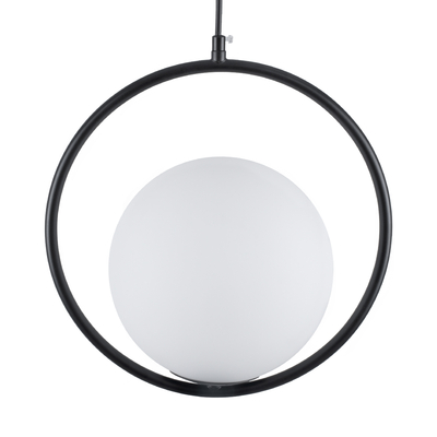 GLOBOSTAR® MADRID 00931 Μοντέρνο Κρεμαστό Φωτιστικό Οροφής με Ντουί 1 x E27 AC 220-240V IP20 - Μαύρο & Λευκό - Μ30 x Π20 x Υ30cm