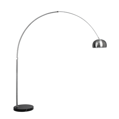 GLOBOSTAR® PRAGUE 00990 Μοντέρνο Επιδαπέδιο Φωτιστικό με Ντουί 1 x E27 AC 220-240V IP20 - Νίκελ Βούρτσας - Μ210 x Π45 x Υ220cm