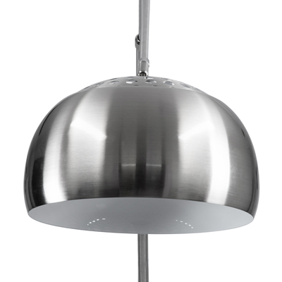 GLOBOSTAR® PRAGUE 00990 Μοντέρνο Επιδαπέδιο Φωτιστικό με Ντουί 1 x E27 AC 220-240V IP20 - Νίκελ Βούρτσας - Μ210 x Π45 x Υ220cm