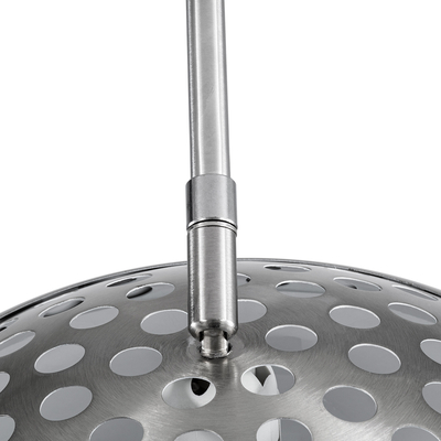 GLOBOSTAR® PRAGUE 00990 Μοντέρνο Επιδαπέδιο Φωτιστικό με Ντουί 1 x E27 AC 220-240V IP20 - Νίκελ Βούρτσας - Μ210 x Π45 x Υ220cm