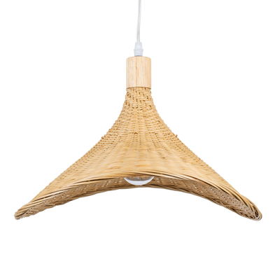 GLOBOSTAR® CUBA 01717 Boho Κρεμαστό Φωτιστικό Οροφής με Ντουί 1 x E27 AC 220-240V IP20 - Μπεζ - Μ43 x Π43 x Υ30cm