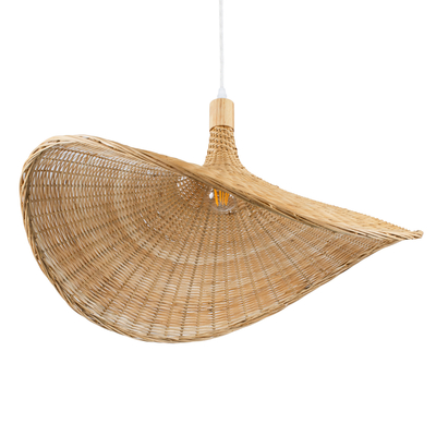 GLOBOSTAR® CUBA 01721 Boho Κρεμαστό Φωτιστικό Οροφής με Ντουί 1 x E27 AC 220-240V IP20 - Μπεζ - Μ63 x Π63 x Υ32cm