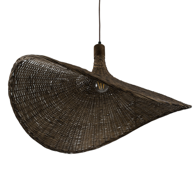 GLOBOSTAR® CUBA 01722 Boho Κρεμαστό Φωτιστικό Οροφής με Ντουί 1 x E27 AC 220-240V IP20 - Καφέ - Μ63 x Π63 x Υ32cm