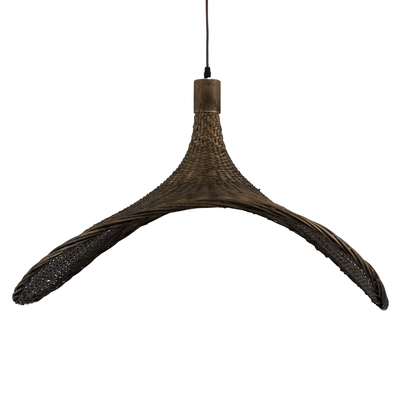 GLOBOSTAR® CUBA 01722 Boho Κρεμαστό Φωτιστικό Οροφής με Ντουί 1 x E27 AC 220-240V IP20 - Καφέ - Μ63 x Π63 x Υ32cm