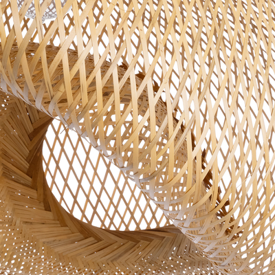 GLOBOSTAR® CARIBBEAN 01724 Boho Κρεμαστό Φωτιστικό Οροφής με Ντουί 1 x E27 AC 220-240V IP20 - Μπεζ - Μ60 x Π60 x Υ38cm