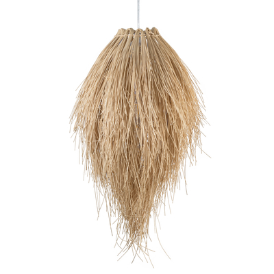 GLOBOSTAR® ARCHIPELAGO 01747 Boho Κρεμαστό Φωτιστικό Οροφής με Ντουί 1 x E27 AC 220-240V IP20 - Μπεζ - Μ30 x Π30 x Υ63cm