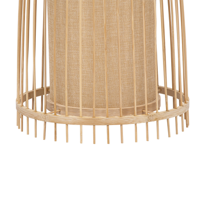 GLOBOSTAR® AZORES 01753 Boho Επιδαπέδιο Φωτιστικό με Ντουί 1 x E27 AC 220-240V IP20 - Μπεζ - Μ30 x Π30 x Υ90cm