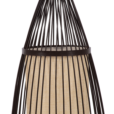 GLOBOSTAR® AZORES 01754 Boho Επιδαπέδιο Φωτιστικό με Ντουί 1 x E27 AC 220-240V IP20 - Καφέ & Μπεζ - Μ30 x Π30 x Υ90cm