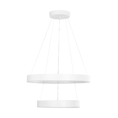 kelvo® VENOM 61186-DECO Μοντέρνο Κρεμαστό Φωτιστικό Οροφής LED 75W 8818lm 120° AC 220-240V IP20 Ρυθμιζόμενο Λευκό CCT με Χειριστήριο από 2700K έως 6000K Dimmable - Lumileds SMD Chip - Λευκό Ματ - Μ60 x Π60 x Υ40cm - 3 Χρόνια Εγγύηση