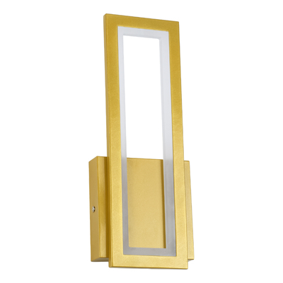 GLOBOSTAR® TIARA 61328 Μοντέρνο Φωτιστικό Τοίχου - Απλίκα LED 12W 1440lm 300° AC 220-240V IP20 Ρυθμιζόμενο Λευκό CCT με On/Off 2700K/4500K/6000K - Lumileds SMD Chip - Χρυσό Βούρτσας - Μ12.5 x Π4 x Υ32cm - 3 Χρόνια Εγγύηση