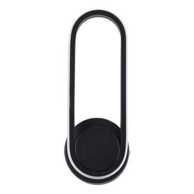 GLOBOSTAR® DALLAS 61345 Μοντέρνο Φωτιστικό Τοίχου - Απλίκα LED 12W 1440lm 360° AC 220-240V IP20 Ρυθμιζόμενο Λευκό CCT με On/Off 2700K/4500K/6000K - Lumileds SMD Chip - Μαύρο Ματ - Μ12 x Π6.5 x Υ32cm - 3 Χρόνια Εγγύηση