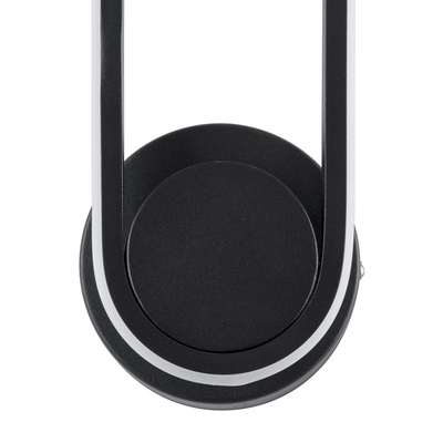 GLOBOSTAR® DALLAS 61345 Μοντέρνο Φωτιστικό Τοίχου - Απλίκα LED 12W 1440lm 360° AC 220-240V IP20 Ρυθμιζόμενο Λευκό CCT με On/Off 2700K/4500K/6000K - Lumileds SMD Chip - Μαύρο Ματ - Μ12 x Π6.5 x Υ32cm - 3 Χρόνια Εγγύηση