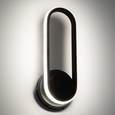 GLOBOSTAR® DALLAS 61345 Μοντέρνο Φωτιστικό Τοίχου - Απλίκα LED 12W 1440lm 360° AC 220-240V IP20 Ρυθμιζόμενο Λευκό CCT με On/Off 2700K/4500K/6000K - Lumileds SMD Chip - Μαύρο Ματ - Μ12 x Π6.5 x Υ32cm - 3 Χρόνια Εγγύηση