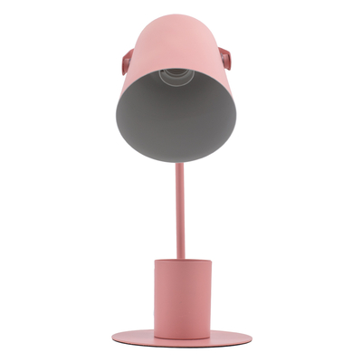 GloboStar® PENCASE 61565 Μοντέρνο Επιτραπέζιο Φωτιστικό Πορτατίφ Μονόφωτο 1 x E27 IP20 Ροζ Μέταλλο - Μ12 x Π15 x Υ38cm