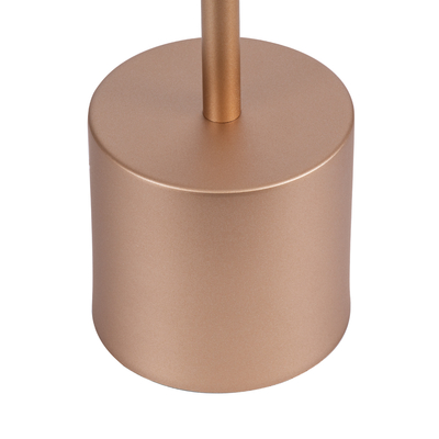 GloboStar® JOJO 76522 Επαναφορτιζόμενο Επιτραπέζιο Φωτιστικό Πορτατίφ LED 1.5W 105lm 120° DC 5V IP44 CCT Ultra Θερμό 1500K - Φυσικό Λευκό 4500K - Ψυχρό Λευκό 6000K Dimmable Χάλκινο Αλουμίνιο - Μ8 x Π8 x Υ34cm - 2 Χρόνια Εγγύηση