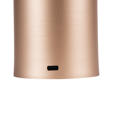 GloboStar® JOJO 76522 Επαναφορτιζόμενο Επιτραπέζιο Φωτιστικό Πορτατίφ LED 1.5W 105lm 120° DC 5V IP44 CCT Ultra Θερμό 1500K - Φυσικό Λευκό 4500K - Ψυχρό Λευκό 6000K Dimmable Χάλκινο Αλουμίνιο - Μ8 x Π8 x Υ34cm - 2 Χρόνια Εγγύηση