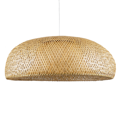 GLOBOSTAR® SAN TROPEZ 00673 Boho Κρεμαστό Φωτιστικό Οροφής με Ντουί 1 x E27 AC 220-240V IP20 - Μπεζ - Μ100 x Π100 x Y35cm