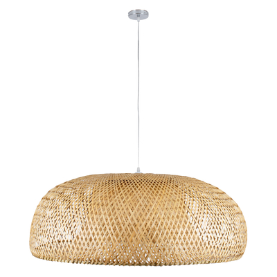 GLOBOSTAR® SAN TROPEZ 00673 Boho Κρεμαστό Φωτιστικό Οροφής με Ντουί 1 x E27 AC 220-240V IP20 - Μπεζ - Μ100 x Π100 x Y35cm