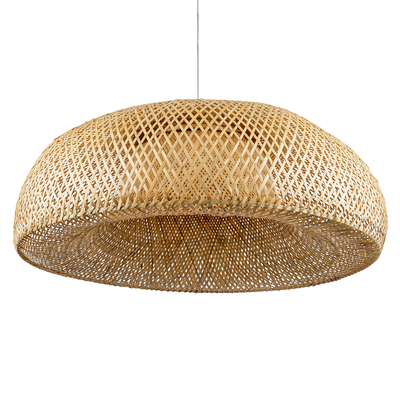GLOBOSTAR® SAN TROPEZ 00673 Boho Κρεμαστό Φωτιστικό Οροφής με Ντουί 1 x E27 AC 220-240V IP20 - Μπεζ - Μ100 x Π100 x Y35cm