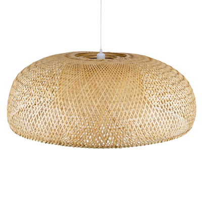 GLOBOSTAR® SAN TROPEZ 00673 Boho Κρεμαστό Φωτιστικό Οροφής με Ντουί 1 x E27 AC 220-240V IP20 - Μπεζ - Μ100 x Π100 x Y35cm