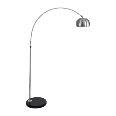 GLOBOSTAR® PRAGUE 00989 Μοντέρνο Επιδαπέδιο Φωτιστικό με Ντουί 1 x E27 AC 220-240V IP20 - Νίκελ Βούρτσας - Μ90 x Π29.5 x Υ180cm