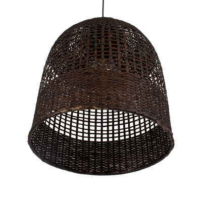 GLOBOSTAR® BORA-BORA 01736 Boho Κρεμαστό Φωτιστικό Οροφής με Ντουί 1 x E27 AC 220-240V IP20 - Καφέ - Μ42 x Π42 x Y44cm