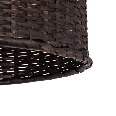 GLOBOSTAR® BORA-BORA 01736 Boho Κρεμαστό Φωτιστικό Οροφής με Ντουί 1 x E27 AC 220-240V IP20 - Καφέ - Μ42 x Π42 x Y44cm