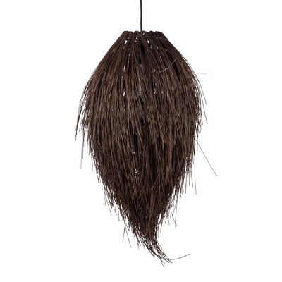 GLOBOSTAR® ARCHIPELAGO 01748 Boho Κρεμαστό Φωτιστικό Οροφής με Ντουί 1 x E27 AC 220-240V IP20 - Καφέ - Μ30 x Π30 x Υ63cm