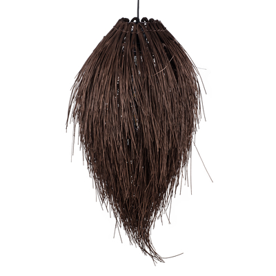 GLOBOSTAR® ARCHIPELAGO 01748 Boho Κρεμαστό Φωτιστικό Οροφής με Ντουί 1 x E27 AC 220-240V IP20 - Καφέ - Μ30 x Π30 x Υ63cm