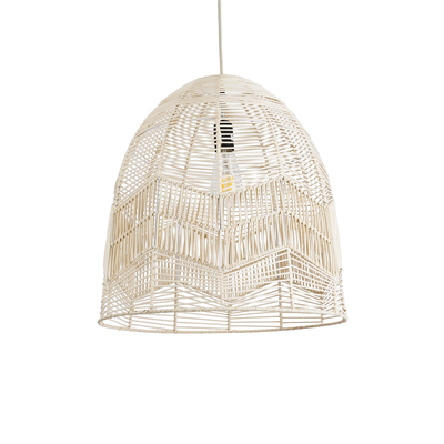 GLOBOSTAR® ALOHA 01751 Boho Κρεμαστό Φωτιστικό Οροφής με Ντουί 1 x E27 AC 220-240V IP20 - Μπεζ - Μ45 x Π45 x Υ48cm