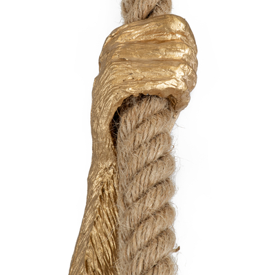 GLOBOSTAR® APES 01803 Μοντέρνο Κρεμαστό Φωτιστικό Οροφής με Ντουί 1 x E27 AC 220-240V IP20 - Χρυσό & Μπεζ - Μ26 x Π28 x Υ69cm