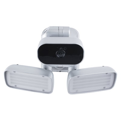 GloboStar® 86044 Αυτόνομος Ηλιακός Προβολέας LED SMD 24W 1200lm με IP Camera 1080P 2MP WiFi 150° Μοιρών - Ενσωματωμένη Μπαταρία 3200mAh - Φωτοβολταϊκό Πάνελ - Αισθητήρα Ημέρας-Νύχτας & Ρύθμιση Χρόνου Ανάμματος - Αδιάβροχος IP66 Ψυχρό Λευκό 6000K - Ασημί