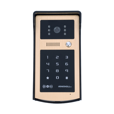 GloboStar® 86059 Σετ Θυροτηλεόρασης με Έγχρωμη Οθόνη Αφής 7 και Κάμερα 1080P HD & 4 Επαγωγικά Κλειδιά για Ηλεκτρονικές Κλειδαριές - Μαύρο - Χρυσό